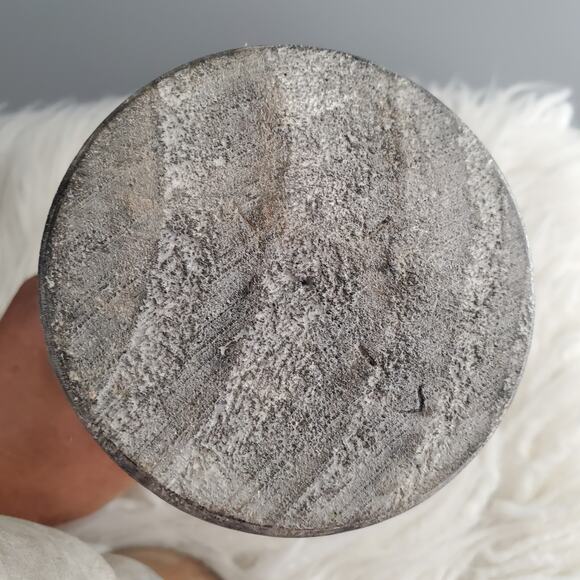 Wooden Lightweight Gray Candlestick Holder Set - Picture 7 of 8